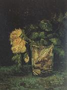 Vincent Van Gogh Glass with  Roses (nn04) Sweden oil painting reproduction